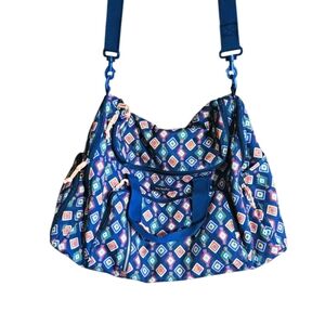 Vera Bradley Lighten Up Ultimate Gym Bag Mini Medallions Navy